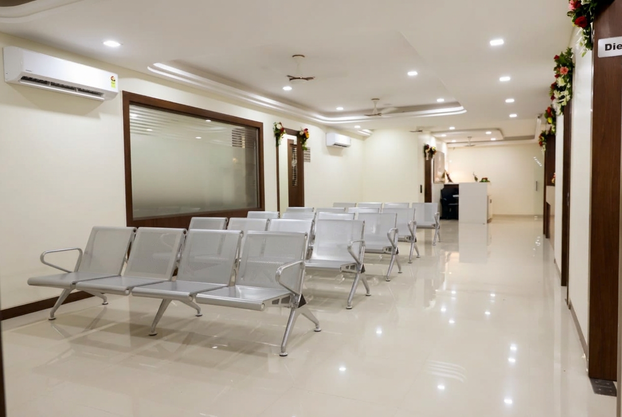 Patient waiting area with natural light