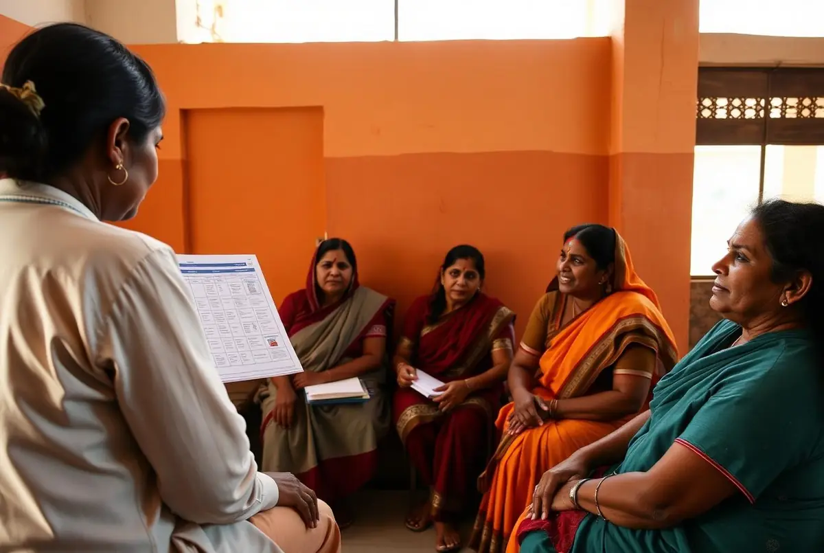 Diabetes education session for patients and their families
